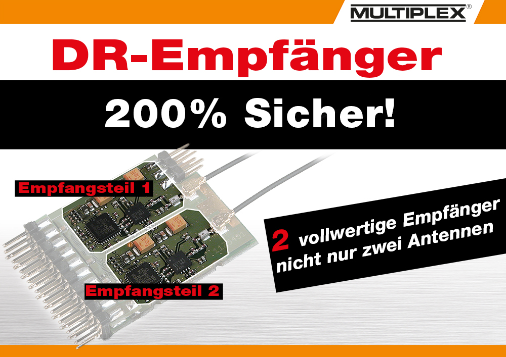 Multiplex Empfänger RX-12-DR compact M-LINK 2,4 GH